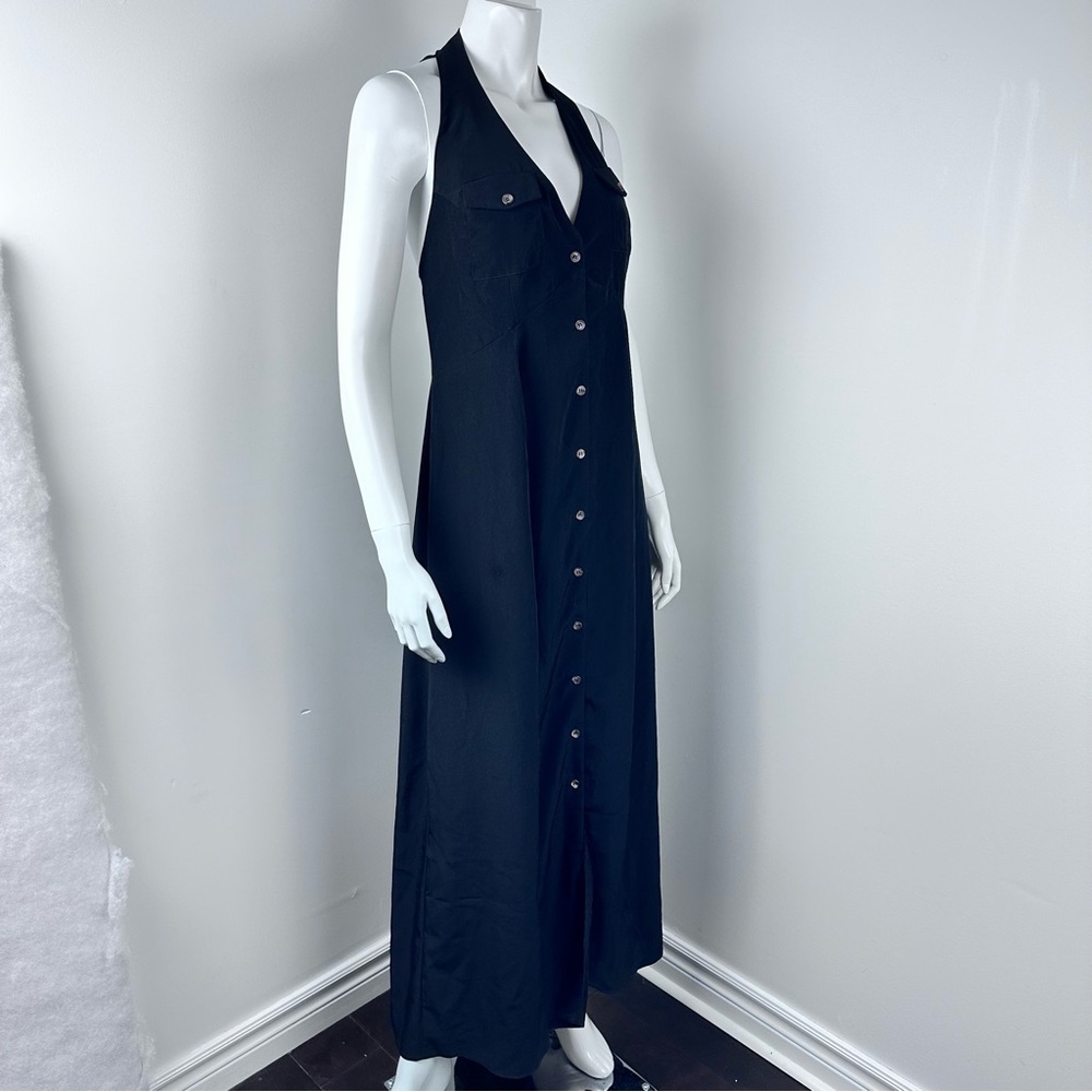 ASOS Halter Button-Front Maxi Dress Size 8 - Picture 6 of 10
